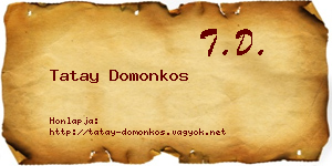Tatay Domonkos névjegykártya